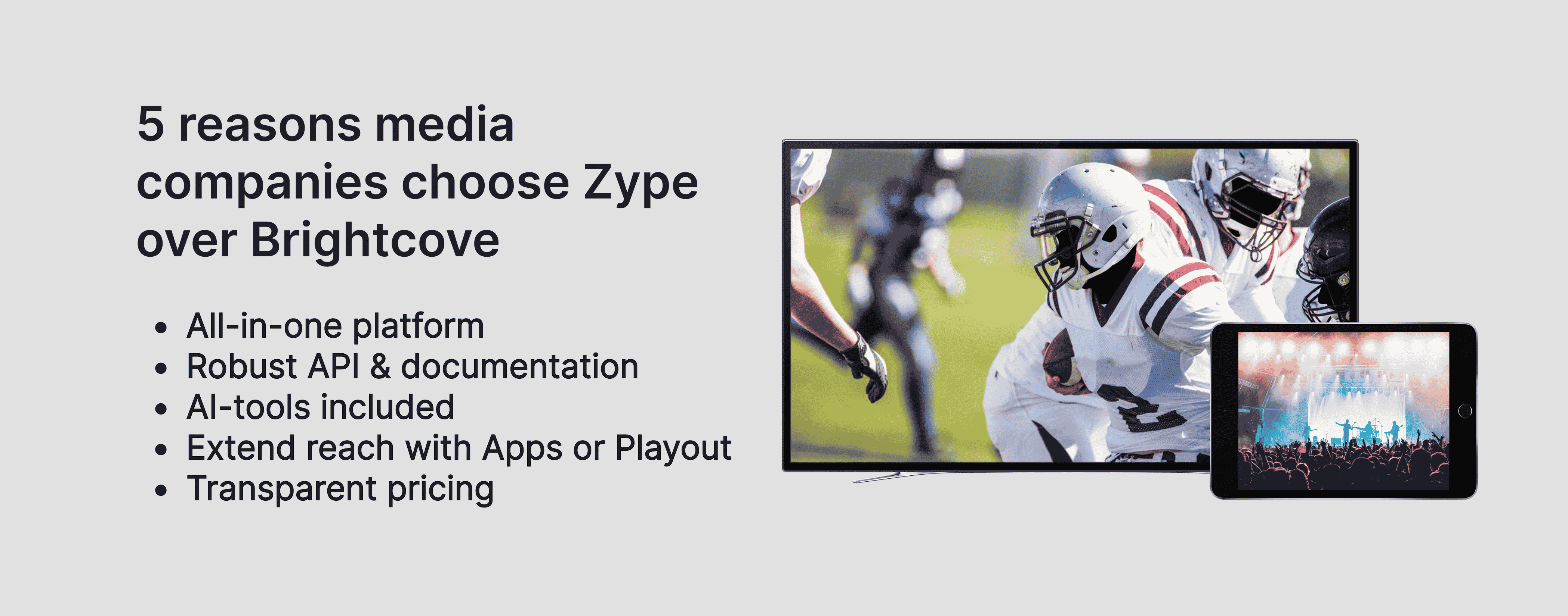 5 Reasons Module for Brightcove LP